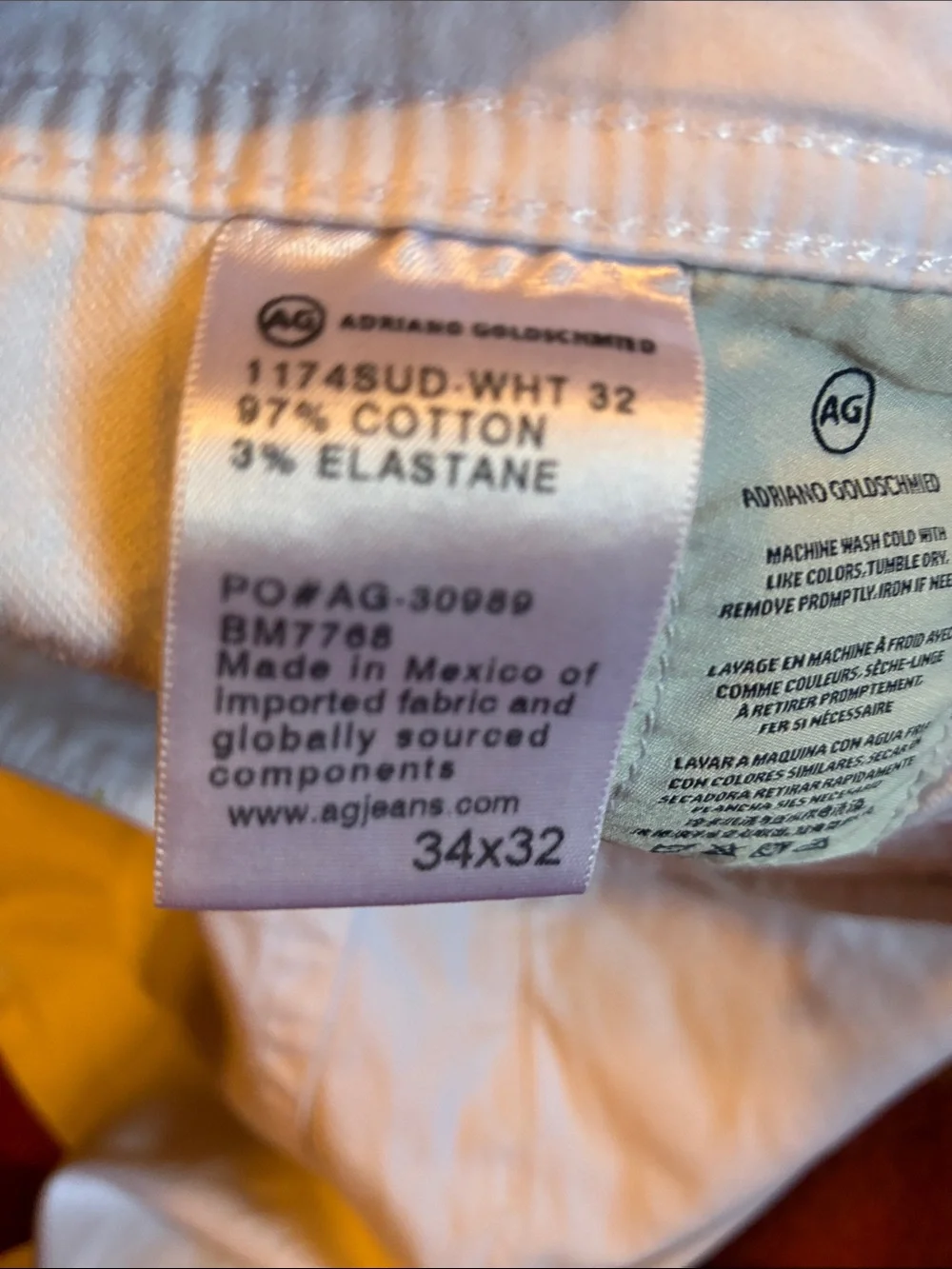 AG Adriano Goldschmied White the graduate tailored leg jeans